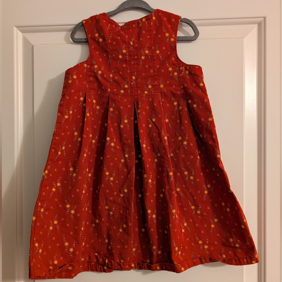 GAP‎ Red Floral Button-Down Kids Dress - Picture 4 of 4